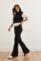 Women's Black Top Shirt Detail Blouse Bottom Spanish Leggings Suit Tkm- 19000334 - 3