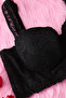 Black Underwire Lace Fixed Cup Plus Size Bra & Panty Lingerie Set Tbbss25Dg00002 - 6
