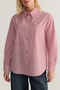 Kırmızı Çizgili Oversize Geniş Kalıp Dokuma Gömlek TWOAW23GO00359 - 8