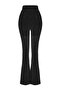 Anthracite High Waist Silvery Knitted Trousers Tedaw25Pl00027 - 3