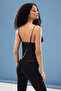 Black 3D Rose Detailed Woven Bustier Tprss25Bs00010 - 5