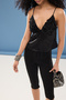 Black 3D Rose Detailed Woven Bustier Tprss25Bs00010 - 3