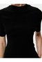 Short Sleeve Knitwear Sweater Stand Collar Ribbed - 5