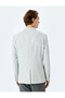 Slim Fit Cotton Blended Pocket Detailed Mono Collar Blazer Jacket - 4