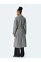 Long Sleeve Double Breasted Cashmere Coat with Pockets and Belt - 4