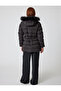 Inflatable Coat with Hood, Faux Fur Collar, Pockets and Zipper - 4