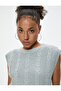 Sleeveless Sweater Knitted Textured Crew Neck - 2
