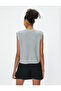 Sleeveless Sweater Knitted Textured Crew Neck - 4