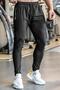 New Sport Zip Detail Men's Running Exercise Gym Sweatpants - 4