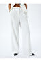 High Waist Palazzo Trousers with Pockets and Pleat Detail - 3