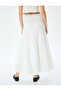 High Waist Wrapped Oversize Midi Skirt - 4