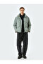 Stand Collar Zippered Slim Fit Puffer Seasonal Jacket - 2