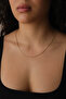 Steel Ghost Gourmet Chain Necklace Minimal Tarnish Resistant 1mm Suitable for Daily Use - 3