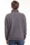 Casual Kangaroo Pocket Collar Zippered Winter Hooded Comfortable Men's Sweatshirt Gray - 3