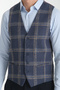 Plaid Patterned V-Neck Vest Slim Fit - 2