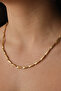 Steel Big Cube Triangle Chain Necklace Unisex 4mm Tarnish Free Suitable for Daily Use