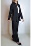 Women's Anthracite Gray Stone Printed Pants Shirt Two-Piece Set Yy101198 - 5