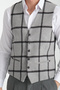 Plaid Patterned V-Neck Vest Slim Fit - 2