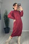Oversize Washed Lycra Knitwear Dress - 6