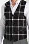 Plaid Patterned V-Neck Vest Slim Fit - 2