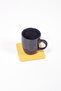 Yellow Leather Coaster Square - 3