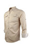 Men's Long Sleeve Double Pocket Lycra Denim Shirt - 2