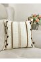 Bohemian Design Dal Series Linen Punch Throw Pillow Cover 43*43 cm (Panç) - 7