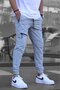 Dyed Gray Zipper Detailed Parachute Jogger Trousers - 3