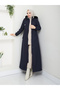Bondit Coat with Hood, Full Length, with Elastic Waist and Fur Lining for Modest Wear Rc1405002 - 9
