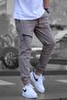 Light Brown Zipper Detailed Parachute Jogger Pants