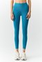 Larisa Urbanbeat Women's Gathering Small Print Detailed Blue Leggings - 2