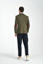 Bortolo Men's Khaki Knitted Stretching Lycra Mono Collar Slim Fit Sports Blazer Jacket - 7