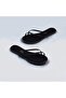 Women's Black Cross Stylish Daily Flip Flops - 5
