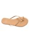 Women's Cream Cross Stylish Daily Flip Flops - 4