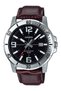 Case Silver Cord Brown Color Men's Wristwatch
