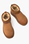 Women's Tan Suede Fur Lined Casual Boots Thick Sole Ankle Short Warm Bootie Comfortable Stylish Shoes
