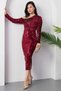 Off-Shoulder Sequin Velvet Dress Grs3650 - 5