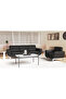 PU Leatherette Black Single Seater Leather Sofa for Office Lounge With Stainless Steel Legs - 5