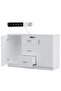Carre 1147 Storage Cabinet with 3 Storage Drawer, 2 Side Door & Touch Screen Lock-White