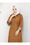 Striped Bondit Fabric Hijab Trench Coat Rc1205010 - 7