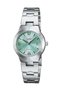 Silver Color Women's Wristwatch with Green Cord