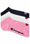 Basics 3Pk Sneaker Socks Pink Unisex Socks-U20100-Ps009 - 2
