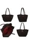 Women's Black Hand and Shoulder Bag 203-S - 2