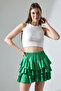 Women's Mykonos Ruffled Green Skirt