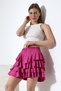 Women's Mykonos Ruffled Fuchsia Skirt - 4