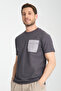 Knitted Men's 100% Cotton Slim Fit Crew Neck T-Shirt - 4