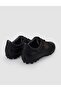 100% Genuine Leather Black Lace-Up Men's Astroturf Field Shoes - 3