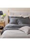 Glad 100% Cotton King Size Duvet Cover Set 230X220 cm Dark Gray/Anthracite - 2