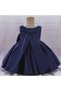Baby Girl Square Collar Dress Birthday Dress Girl Children's Evening Dress Elegant Princess Dress - 2