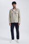 Polo Neck Snap Closure Pocket Shirt Jacket Z5178Az23Au - 2